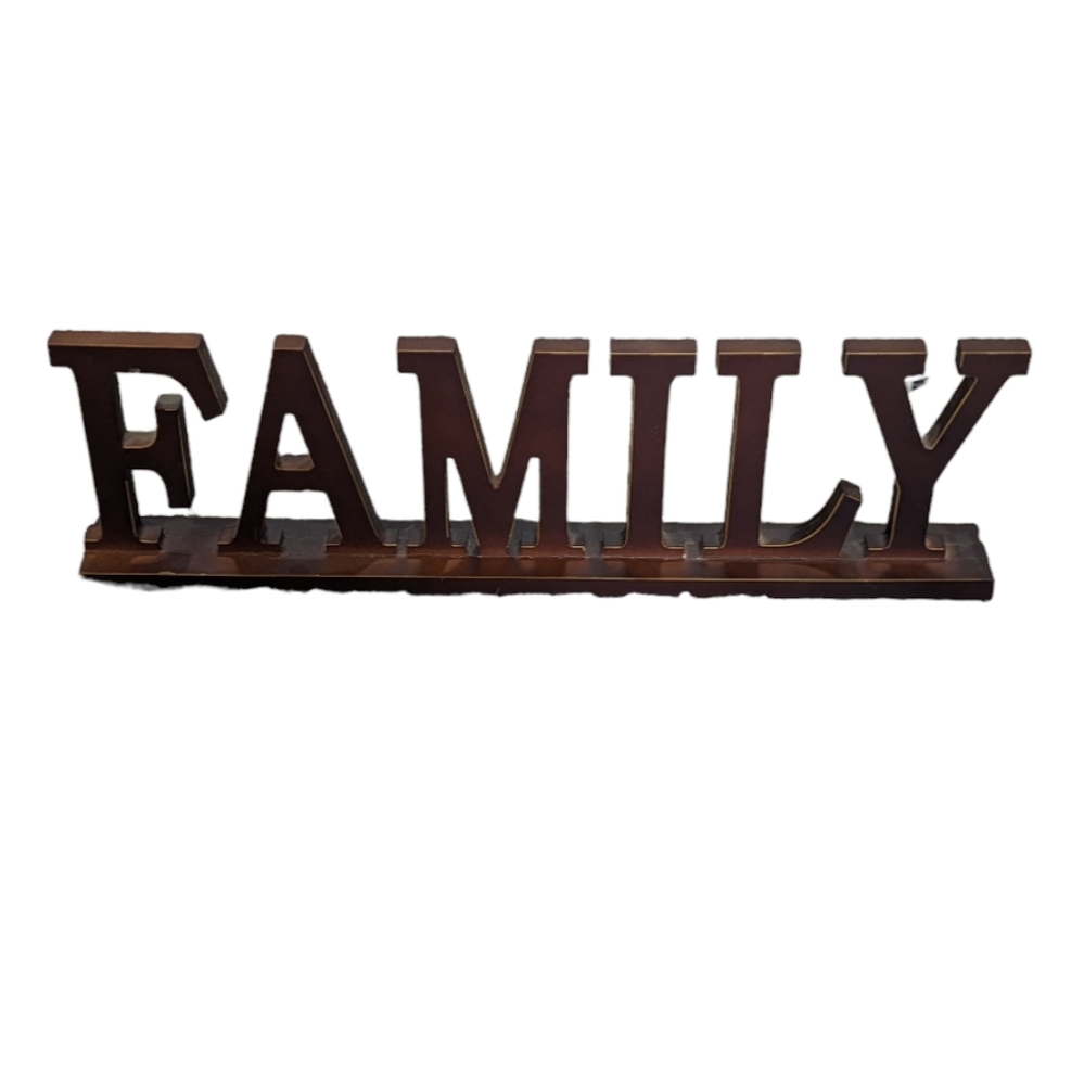Brown Family Word Art Picture Display